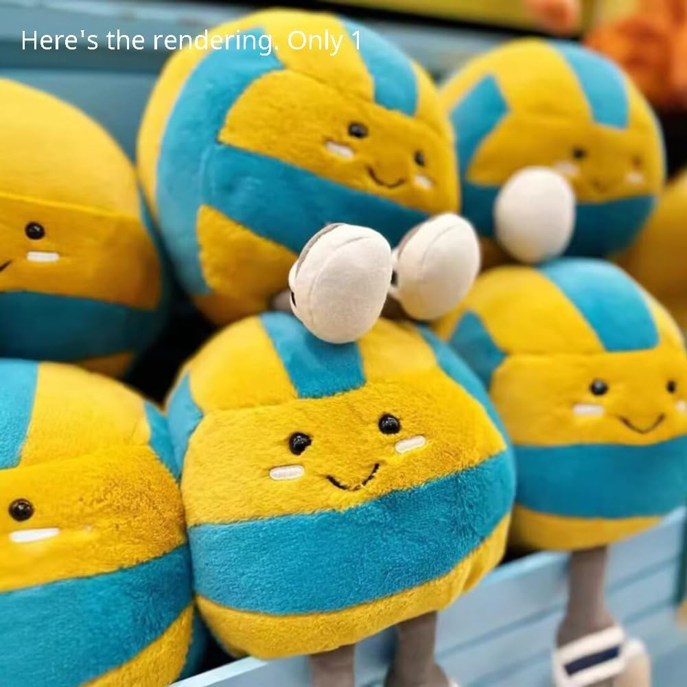 Bonita pelota de voleibol, muñeca, suave, divertido, voleibol de peluche, regalo, decoración de habitaciones (26 cm)
