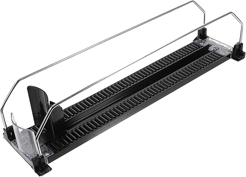 Miniatura 10 de Hemobllo Dispensador de bebidas para refrigerador, máquina expendedora automática, bandeja de empujador, organizador de latas de refrescos, estante