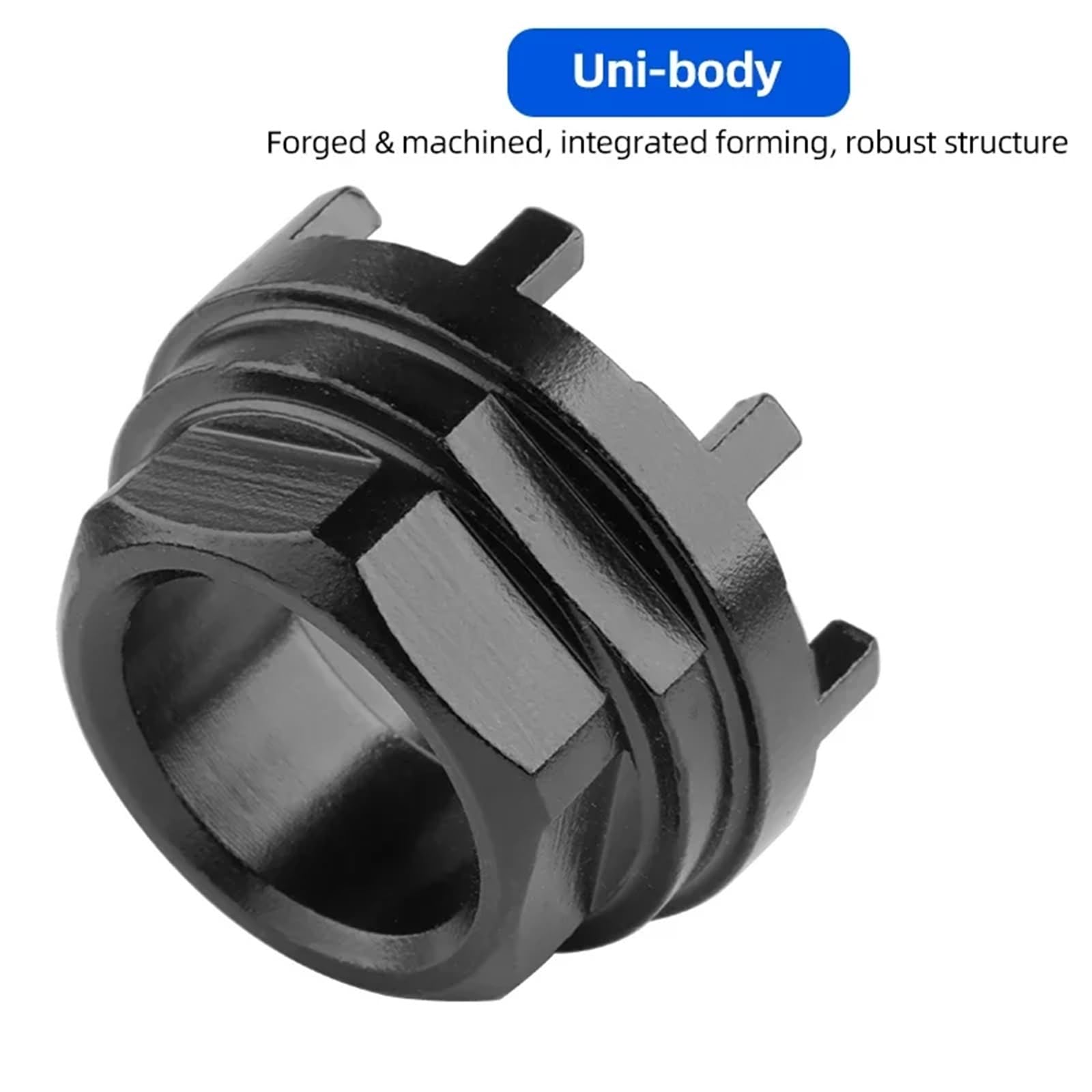 Narzędzie do montażu suportu rowerowego Eight Notch Tool po stronie napędu, pasujące do misek suportu ISIS, montaż tarczy łańcuchowej z 8 zębami(Black socket tool B)