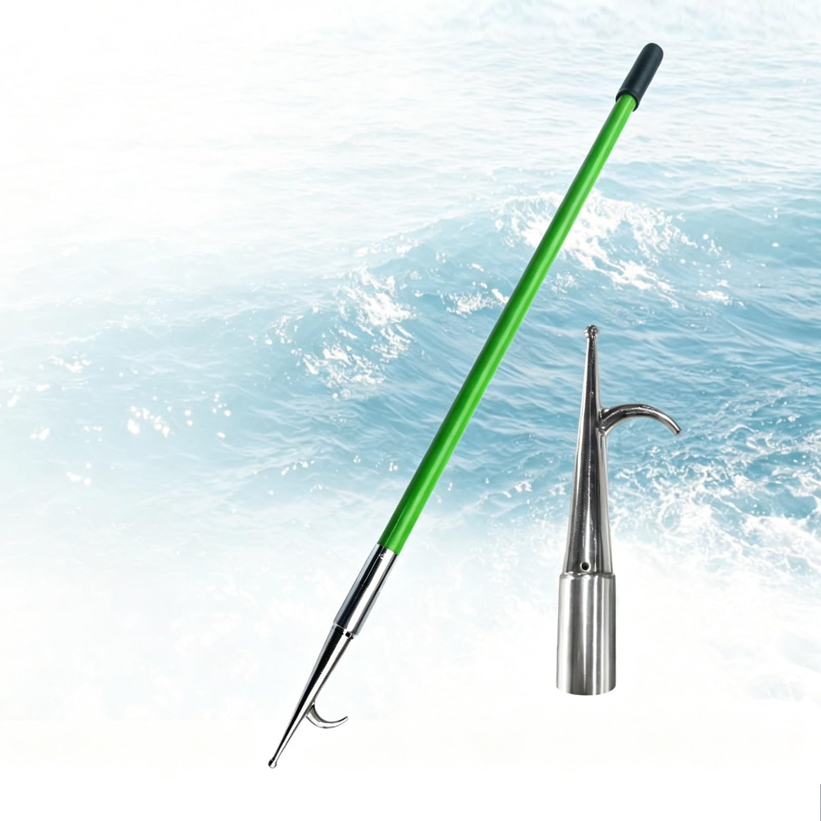 SRNSAEB Green Boat Push Pole for Rescuing Pushing Pulling And Boating, Float Docking Poles Splice Install, Portable Water Rescue Bar/Boats Hook Equipment(3.0m/9.8ft)
