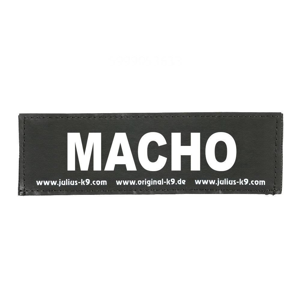 Julius-K9 Interchangeable Hook & Loop Patches, 1 pair, MACHO, Size: Large, Black — image 1