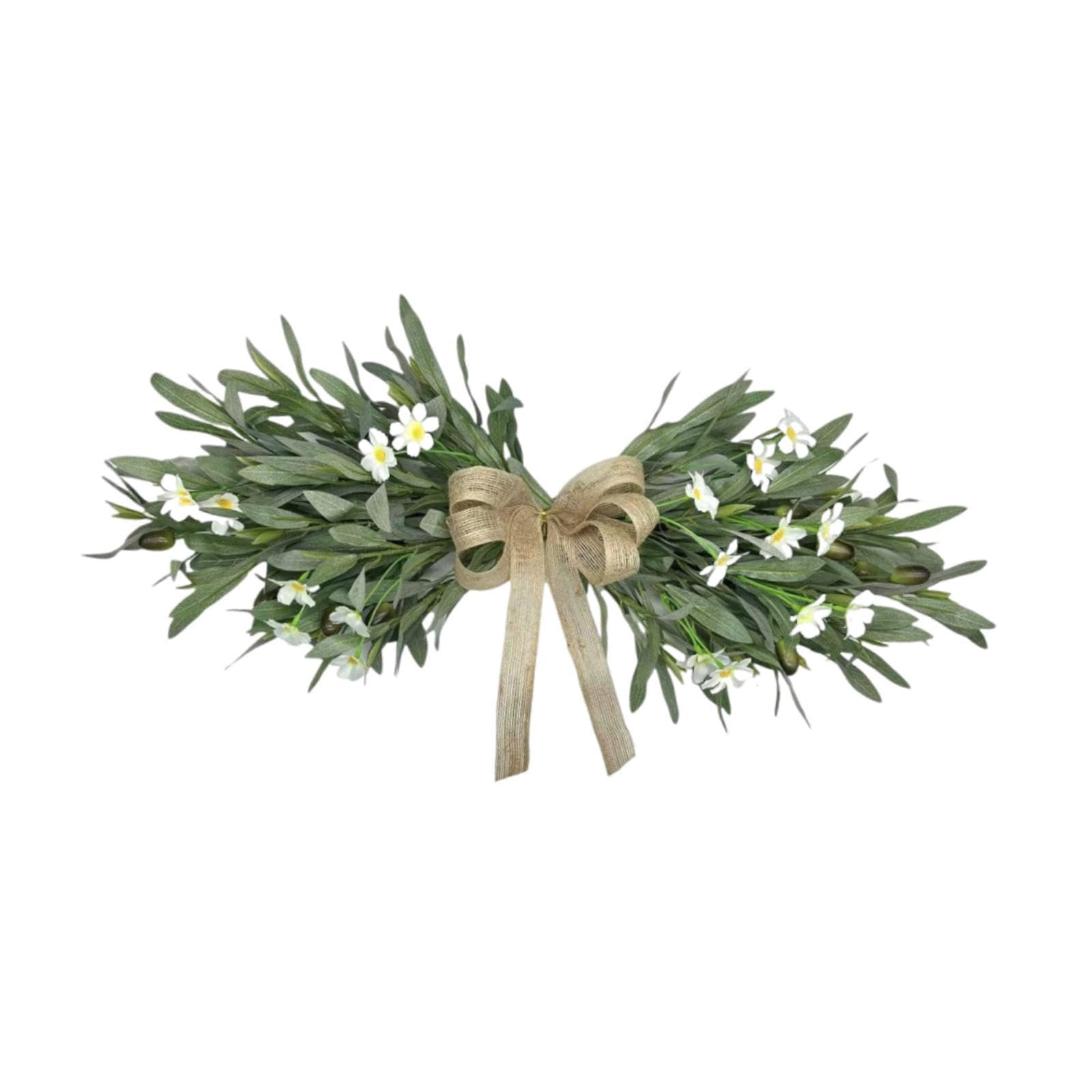 Ghirlanda di fiori artificiali, ghirlanda di margherite d'ulivo, ghirlanda di verde da appendere alla porta, per ufficio, camera da letto, esterno, festa, San Valentino, ghirlande estive da appendere