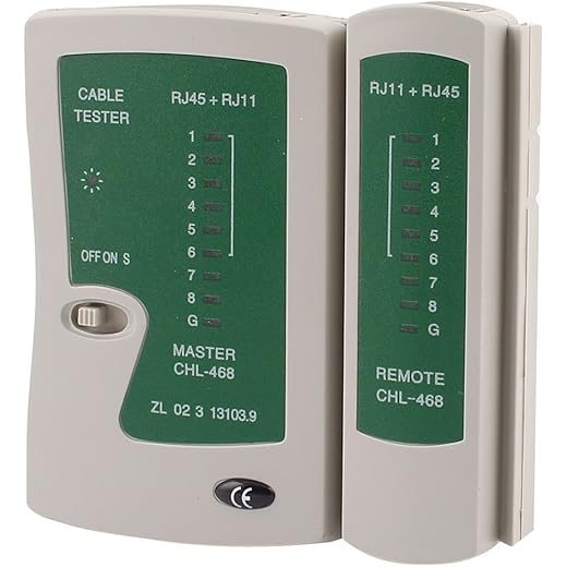 Moelissa Network Cable Tester Battery Powered Grey