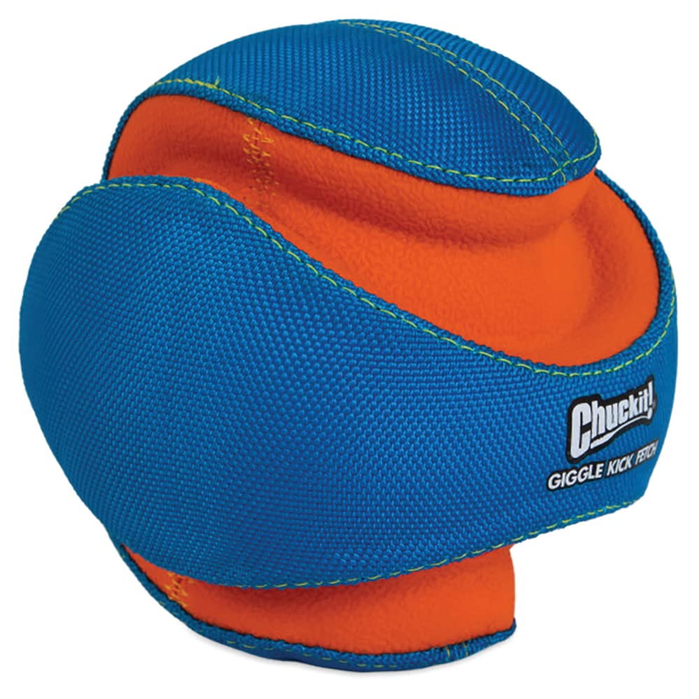 Chuckit! – Giggle Kick Fetch Small – Balon para proseguir para Perros – Balon masticable para Perros – Emite Sonidos estimulantes de interés – Tamaño Small – Diámetro de 14 cm