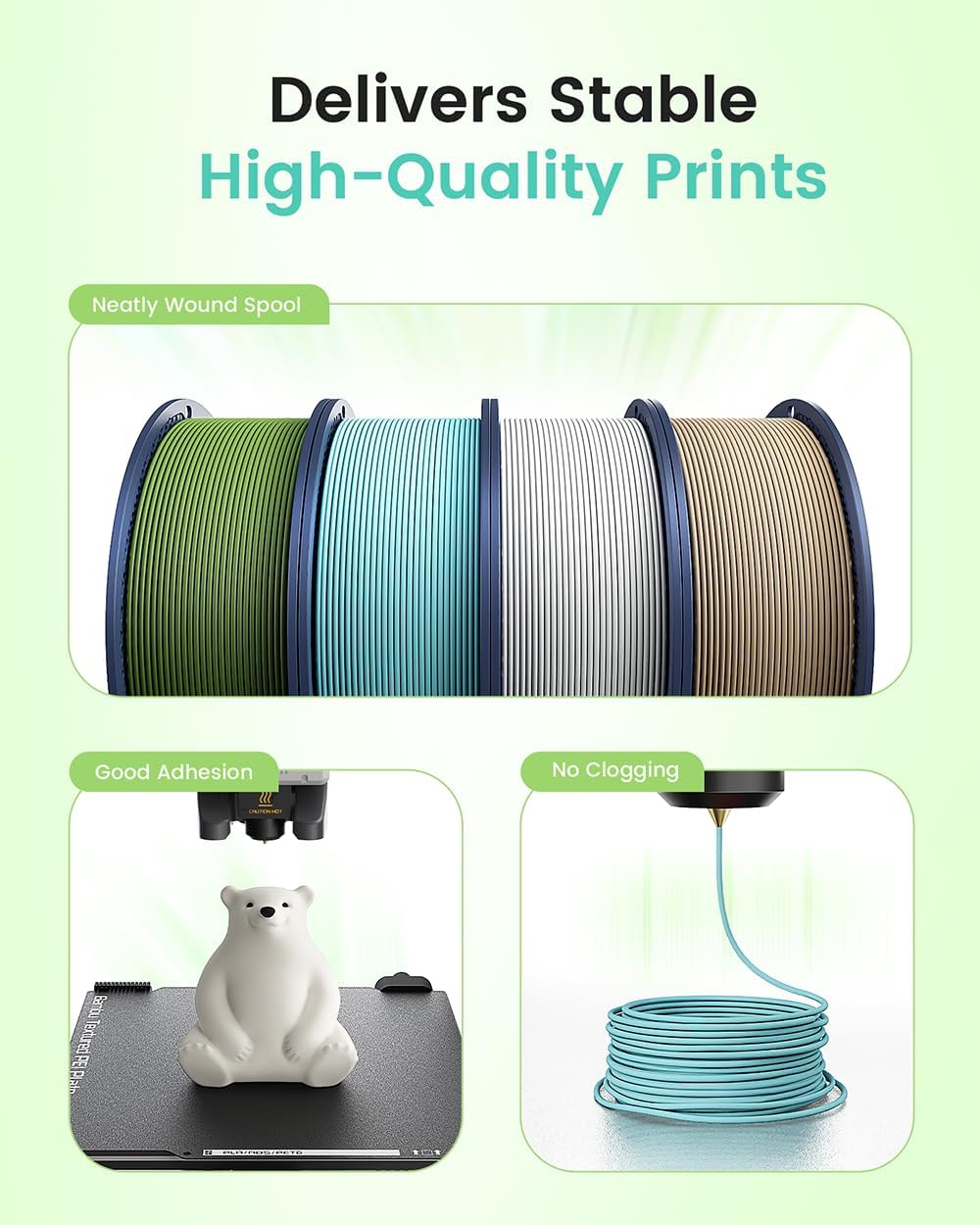 Matte PLA Filament 1.75mm Red+OliveGreen