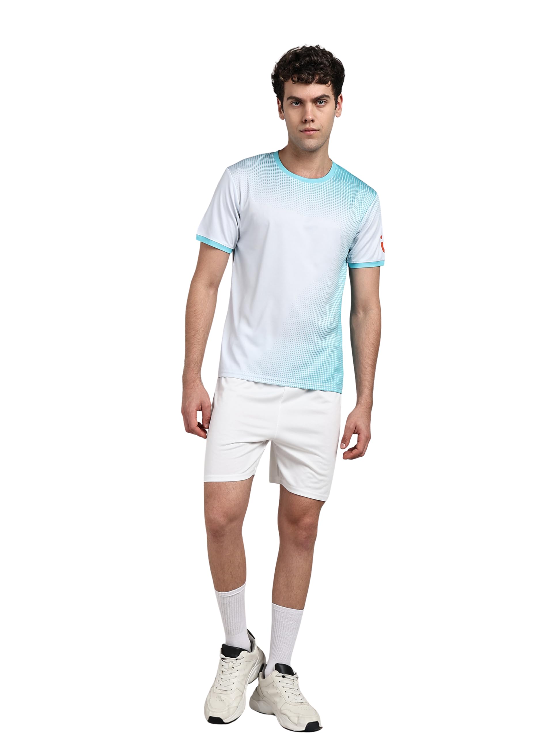 Mens Ombre Activewear Set Lightweight T-Shirt Shorts for Sports Training Gym Pickleball Multi Sports Activities (S-XXL)-image-12