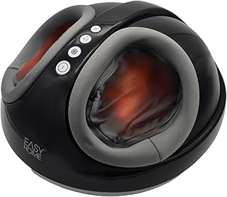 EASY HOME Fußmassagegerät mit Wärmefunktion elektrisch zur Durchblutung Shiatsu-Fußmassage Vibration & Wärme Luftkompression Rotlichtfunktion Druckmassage für Füße & Fußsohle