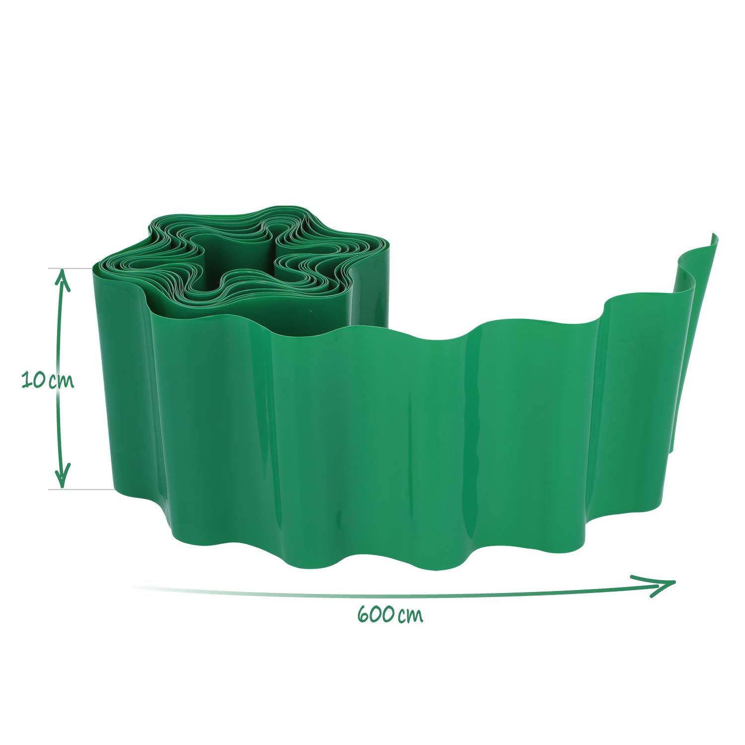 2 Bordures De Pelouse 10x900cm - Plastique Flexible Anthracite - Jardin