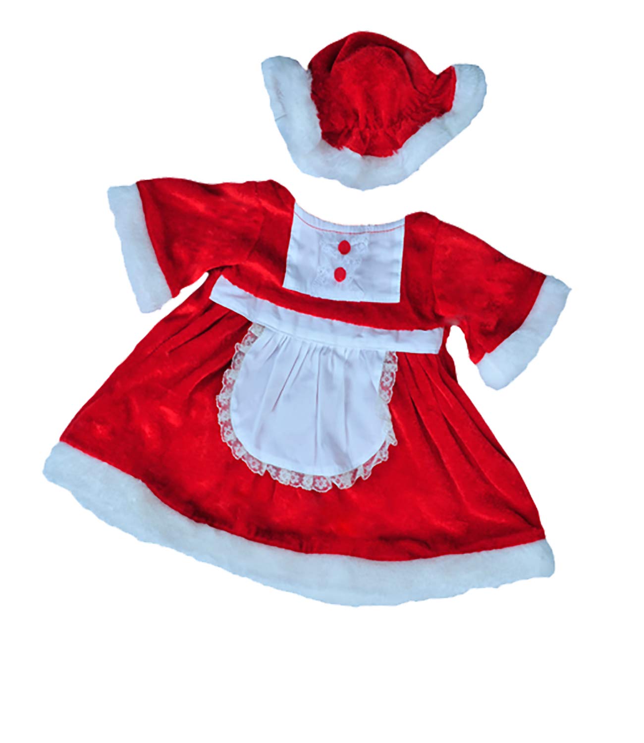 Amazon.com: Mrs. Claus Outfit Teddy Bear Outfit Fits Most 14"-18" Build-a- Bear and Make Your Own Stuffed Animals : Toys & Games