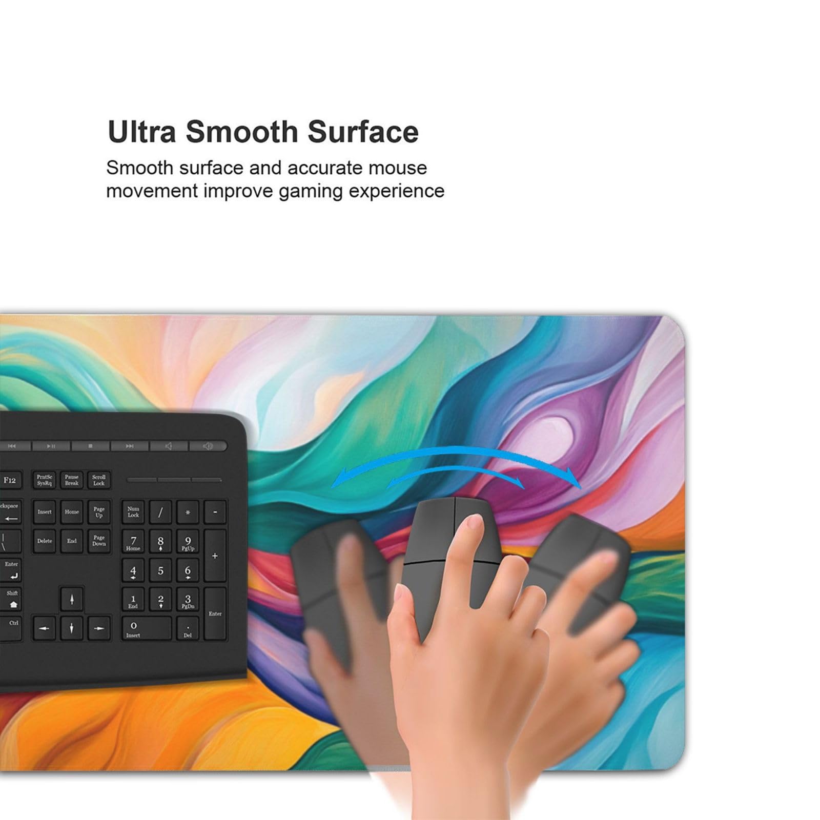 Amazon.co.jp: マウスパッド 700 x 400 x 3mm カラフル XXL 鼠标垫