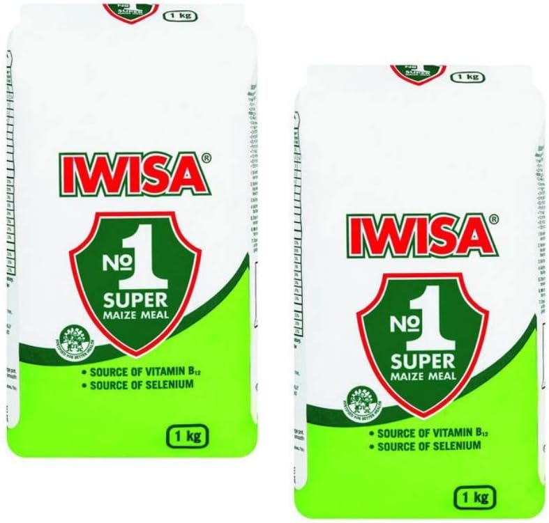Iwisa No.1 Super Maize Meal South African Maize Meal Flour 2kg (2 x 1kg