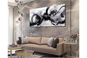 Black White Abstract Wall Art: Adorn Your Living Spaces with Geometric Elegance