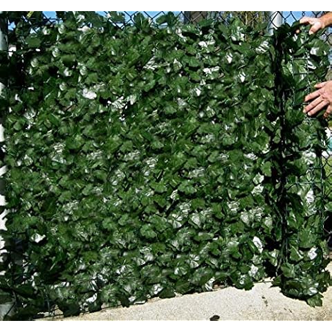 Best Artificial English Ivy Leaf Screening 3m x 0.5m Privacy Hedging Wall Landscaping Garden Fence **UV Fade Protected** (1) Cover