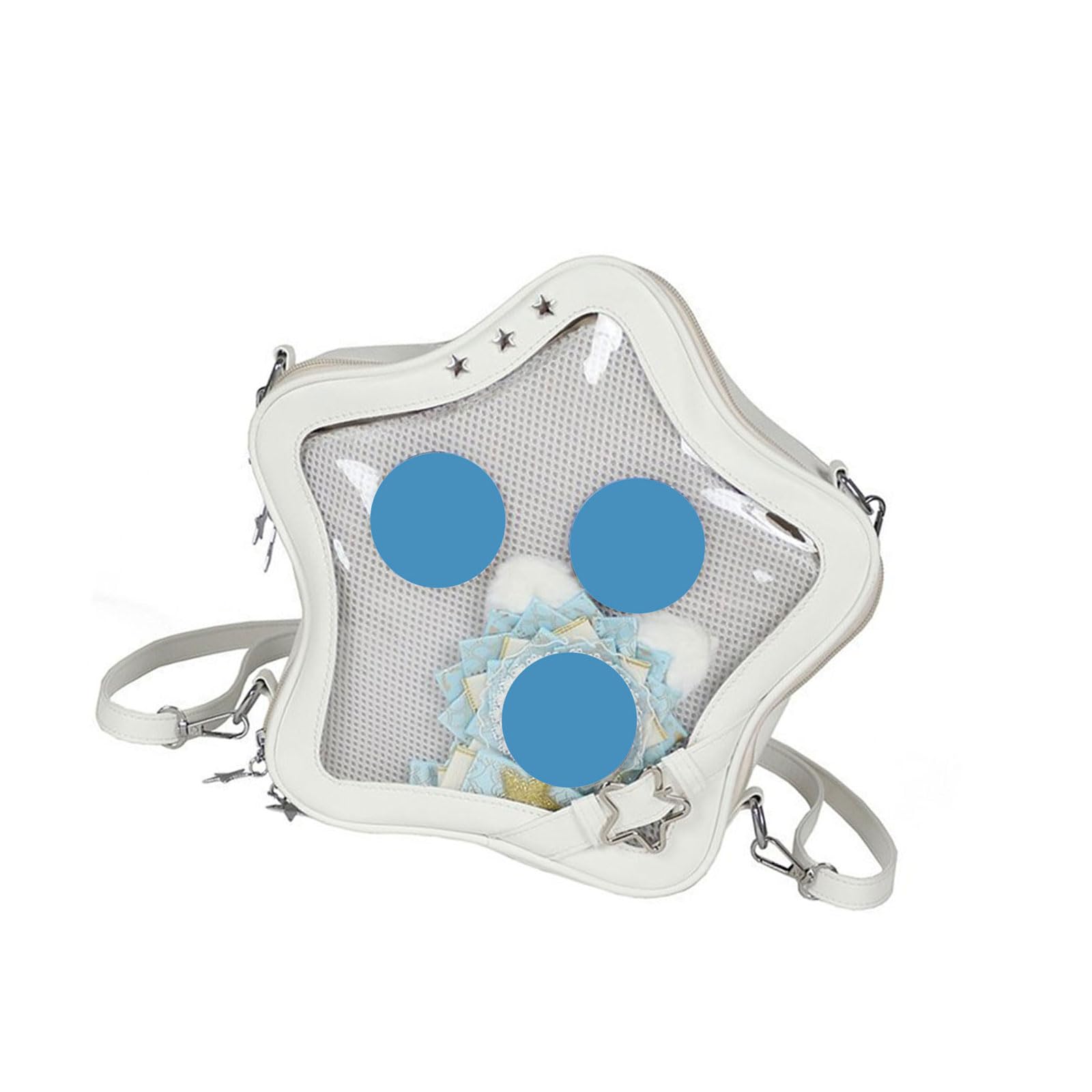 Xanorrg Pu Leather Itabag Backpack Crossbody Bag Lovely Pin Display Star Shaped Itabag Shoulder Bags Satchels For Womens Ita Backpack