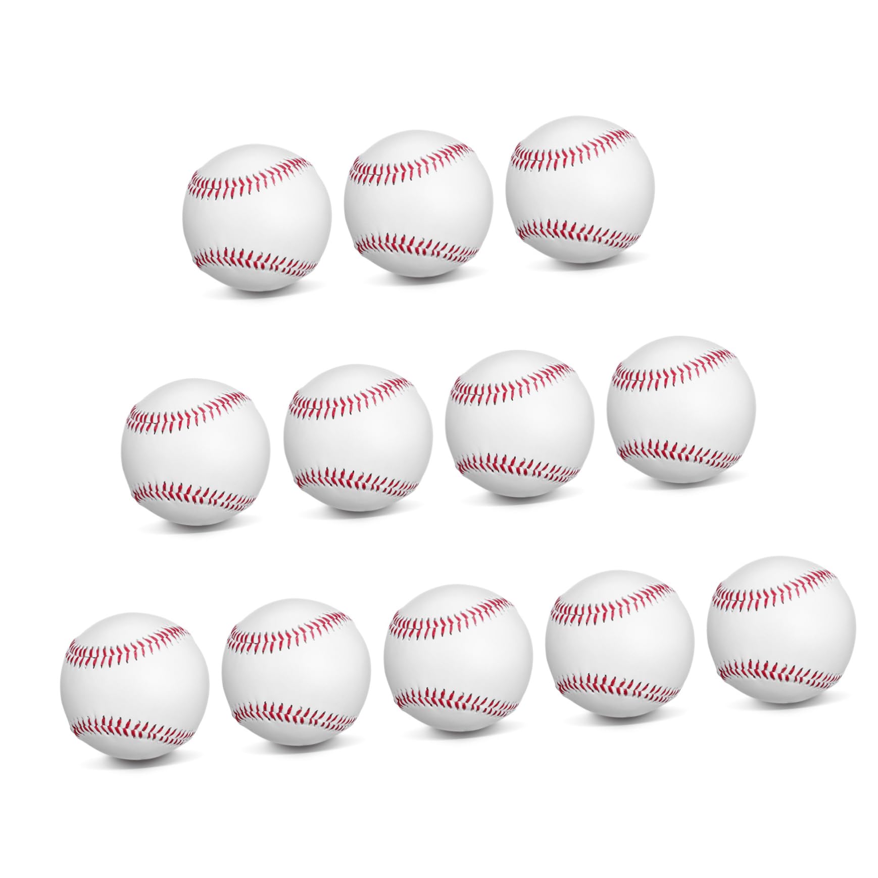 Anneome Balones de Béisbol de Entrenamiento para Principiantes, 12 Piezas, Superficie Lisa de PVC y Virutas de Madera, Adecuado para Bateo
