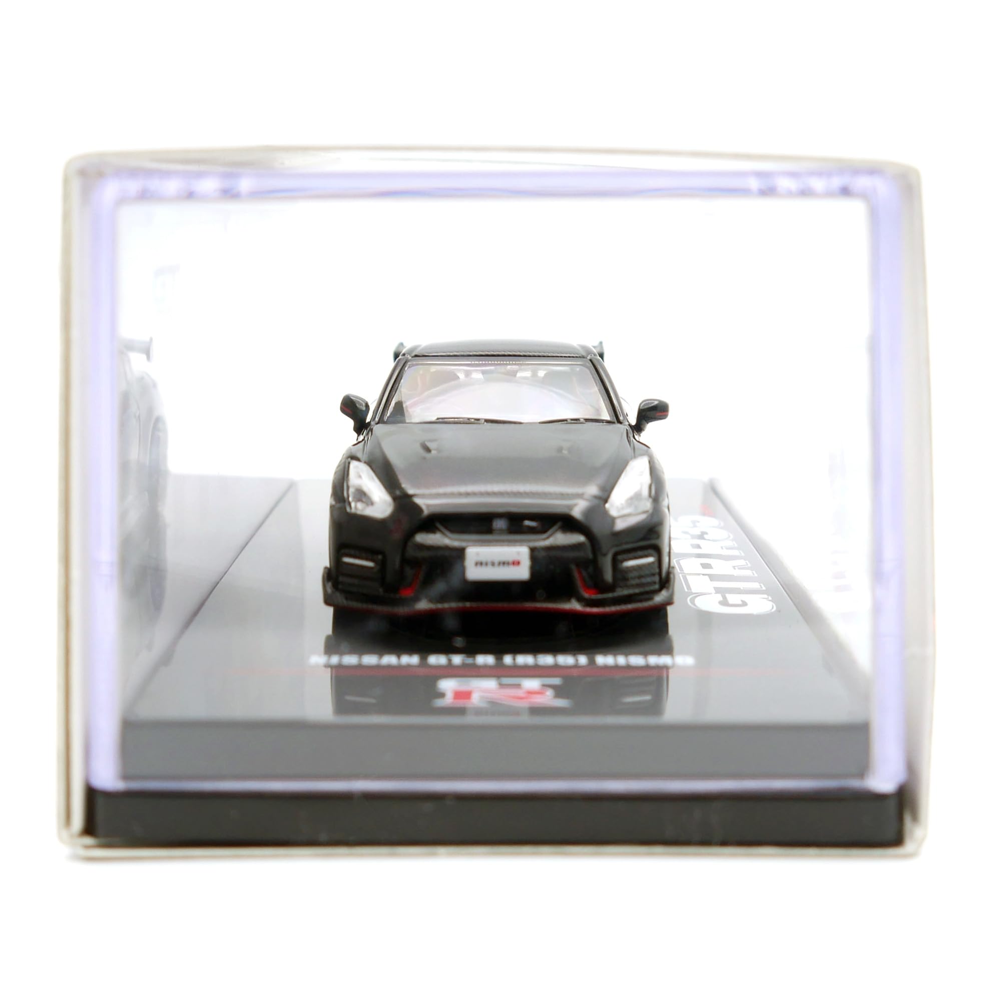 Inno Models Inno64 Nissan GT-R (R35) NISMO Modellauto, Schwarz, Maßstab 1:64, Metall, Detailliertes Sammlerstück im Schaukasten