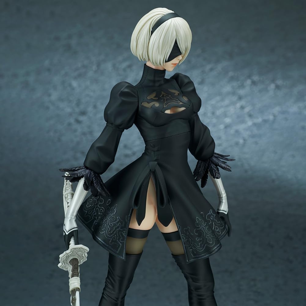 2B Figure Statue Model - 1/6 Scale 2B Action Figure 2Byorha Anime Figurine, 28cm No.2 Type B Figures, PVC Handmade Collectible Desktop Decoration