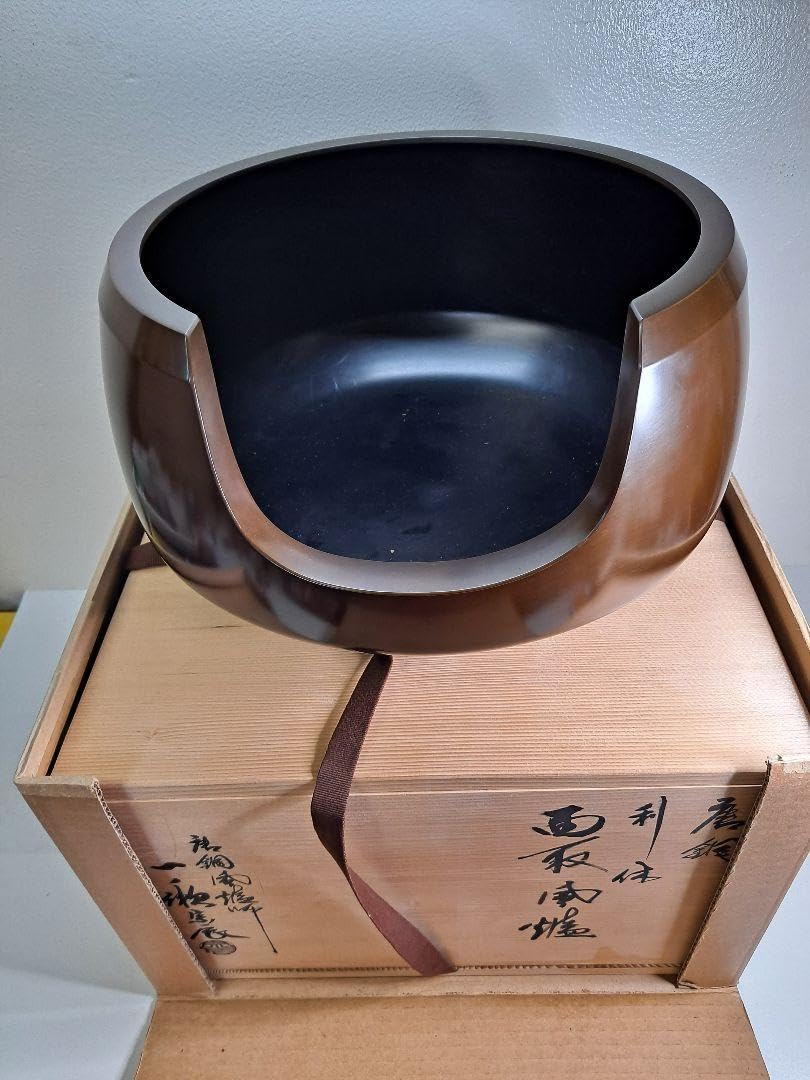 茶道具 面取中麿上飴色 唐金風炉 唐銅面取風炉 五徳あり Amazon.co.jp: 茶道具 面取中麿上飴色 唐金風炉 唐銅面取風炉