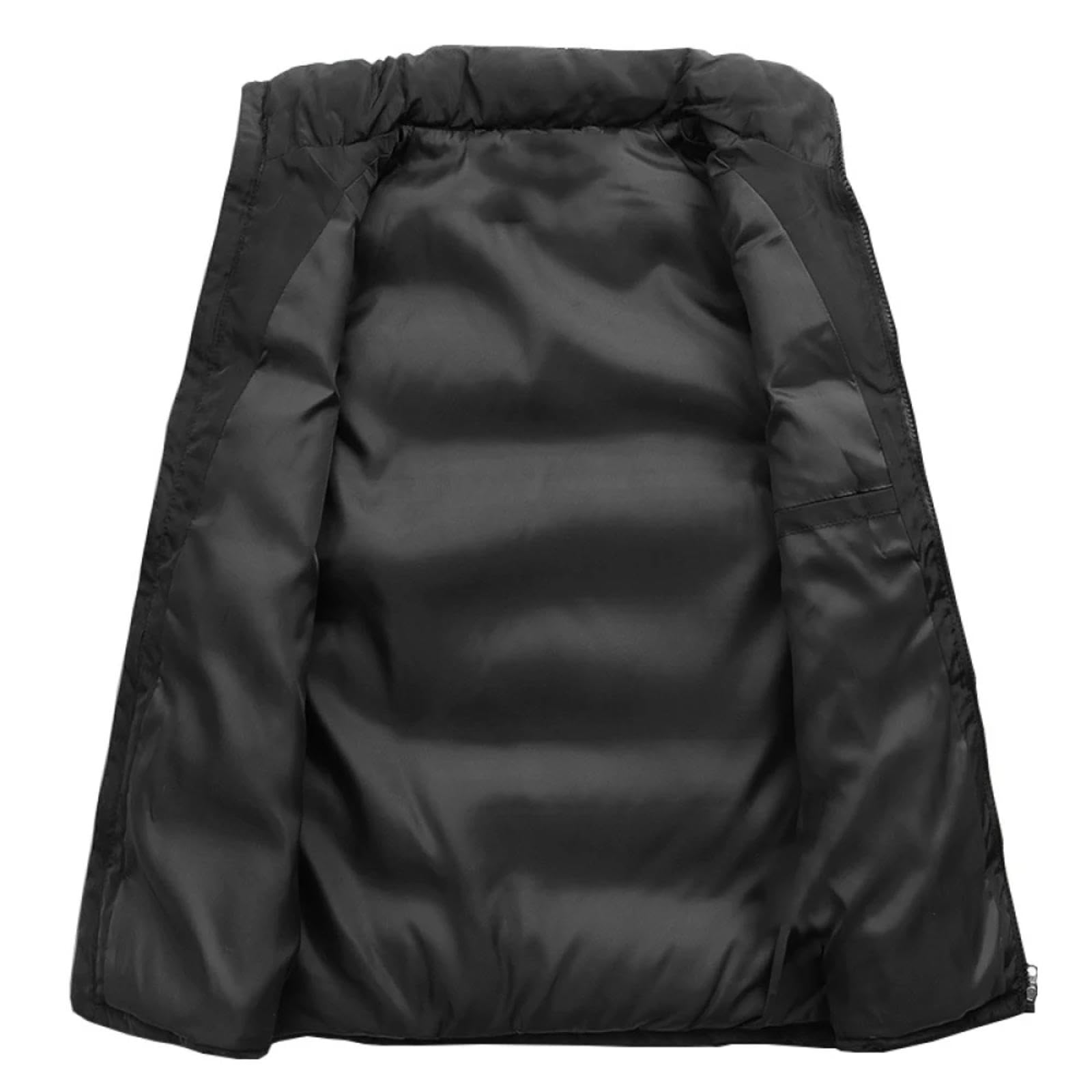 Gilet avec Logo Personnalisé pour Hommes, Gilet Chaud À Fermeture Éclair sans Manches Manteau, Vêtements Décontractés Printemps Automne et Hiver