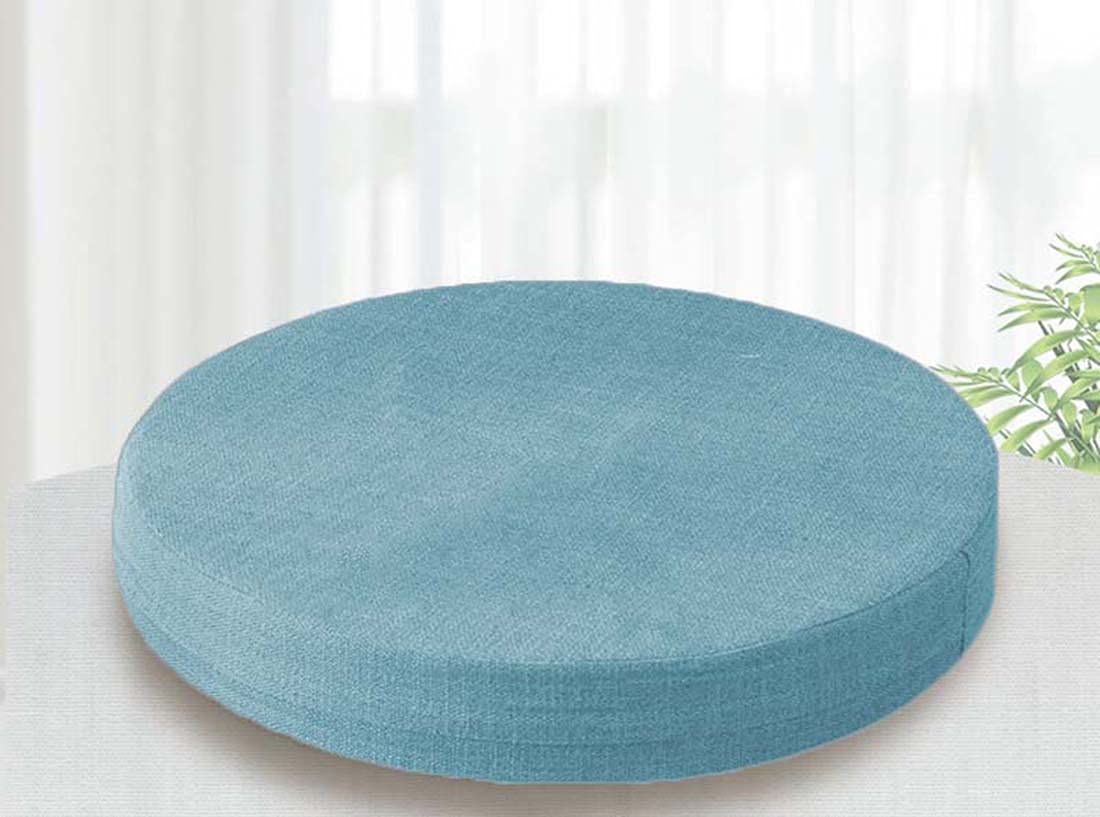 Cojín Redondo Para Silla, 50x50x5 Cm, Gris, Lavable - Ideal Para Jardín, Oficina O Casa