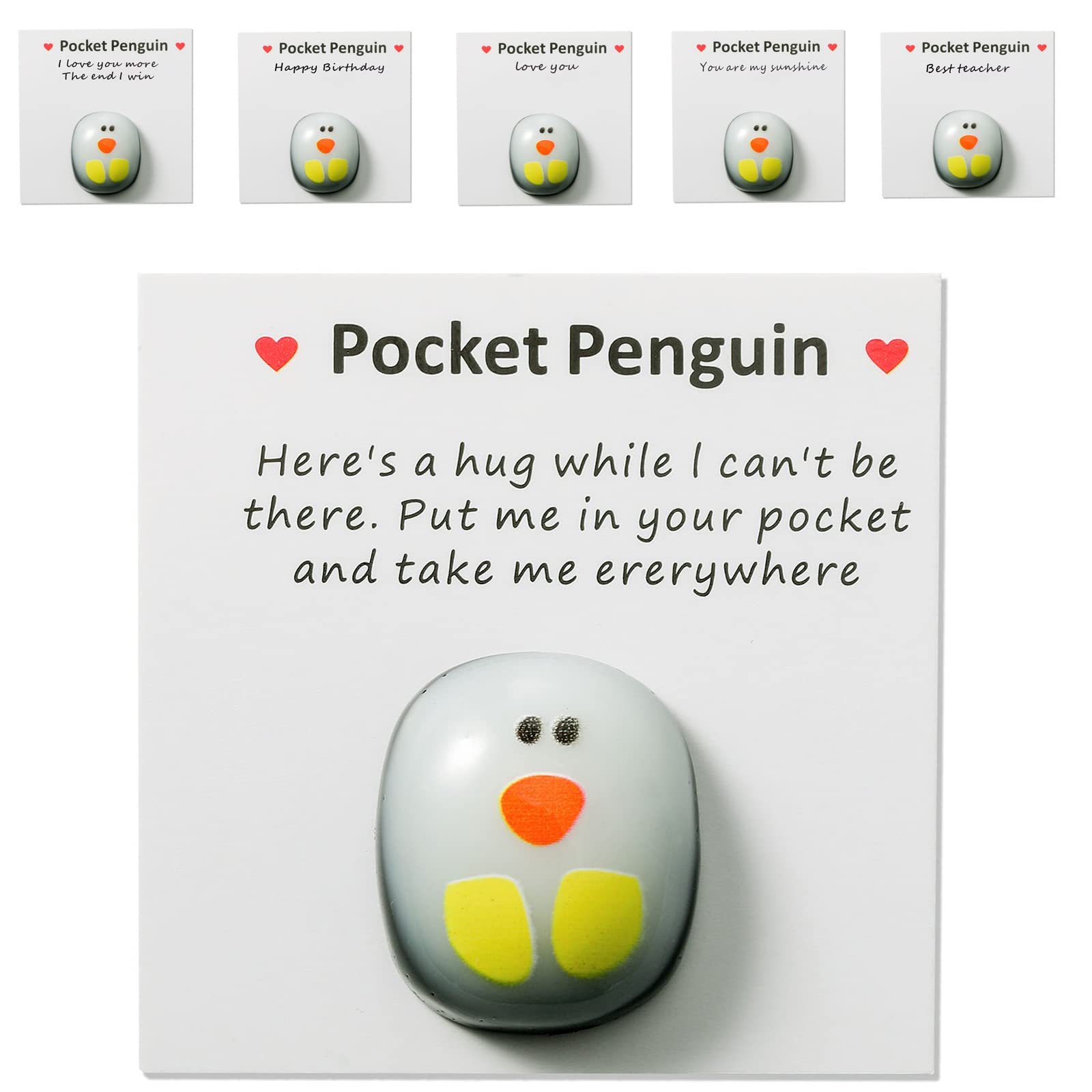 Famiker 1Pc 2022 New A Little Pocket Penguin Hug,Mini Cute Pocket Penguin Hug Animal Decoration,Mini Penguin Toy Ornament Decoration,Special Encourage Birthday Wedding Party Penguin Gift Decoration