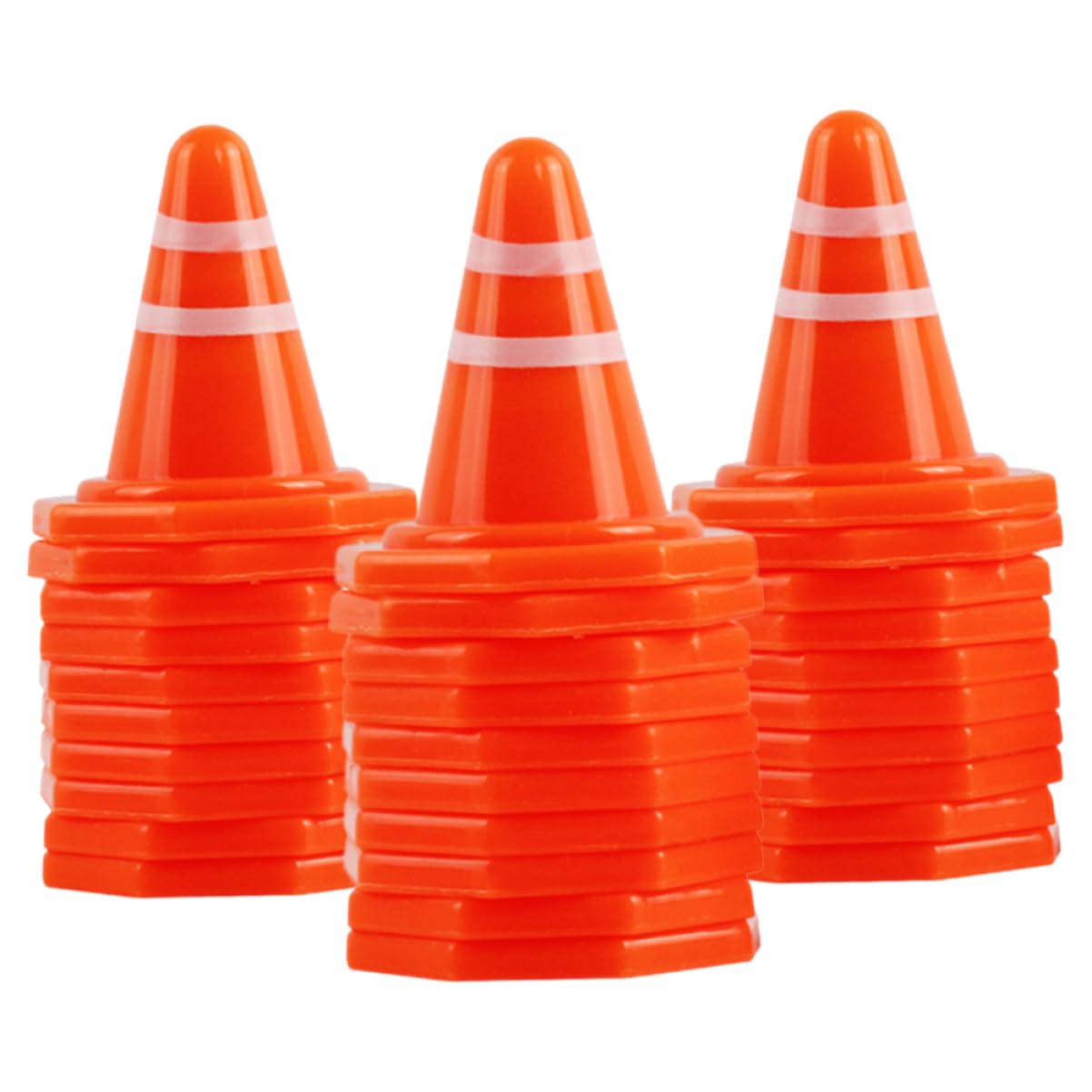 ARTSEWPLY 50Pcs Miniature Traffic Cones and Signs Roadblocks for Educational School Teaching Interactive Play for Understanding and Cognitive Development