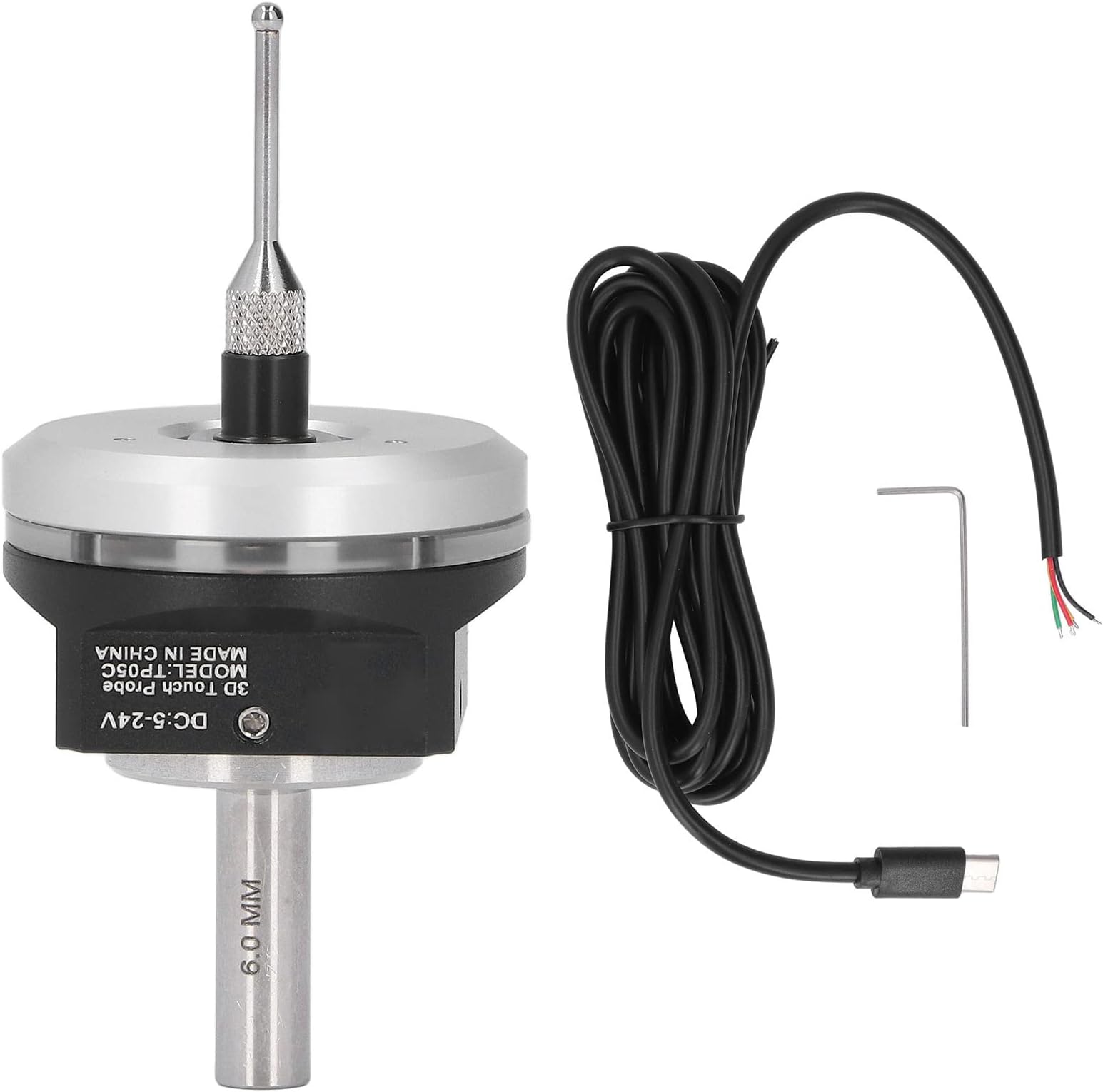 CNC 3D Touch Probe Edge Finder, Professional High Accuracy Electronic Edge Finder Locator Support XYZ Coordinate Stroke, 3D Sensor Kit for Mach3, GRBL CNC Lathe Equipment