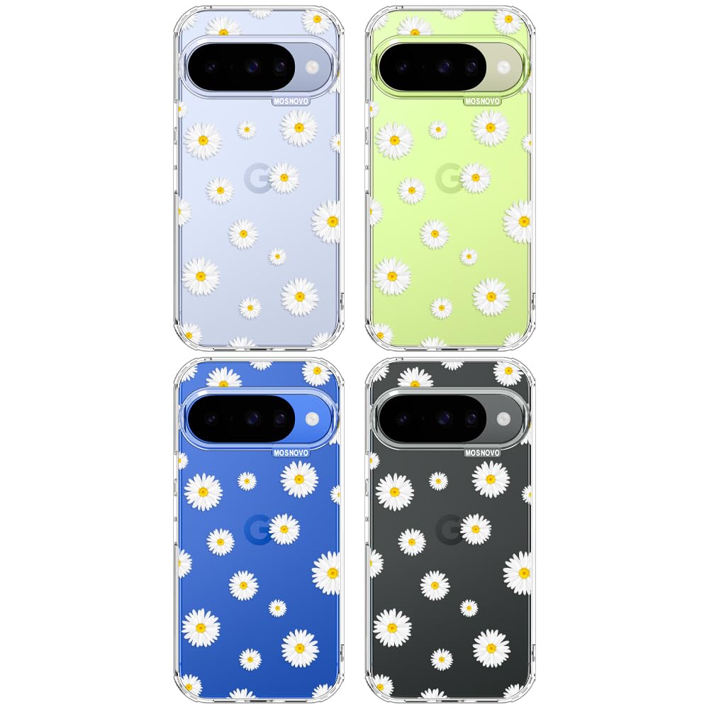 MOSNOVO Case for Google Pixel 10 & Pixel 10 Pro, [Buffertech 6.6ft Military-Grade Drop Protection] [Anti Peel Off Tech] Clear TPU Bumper Phone Case Cover Design - Cute Cherry — view 194