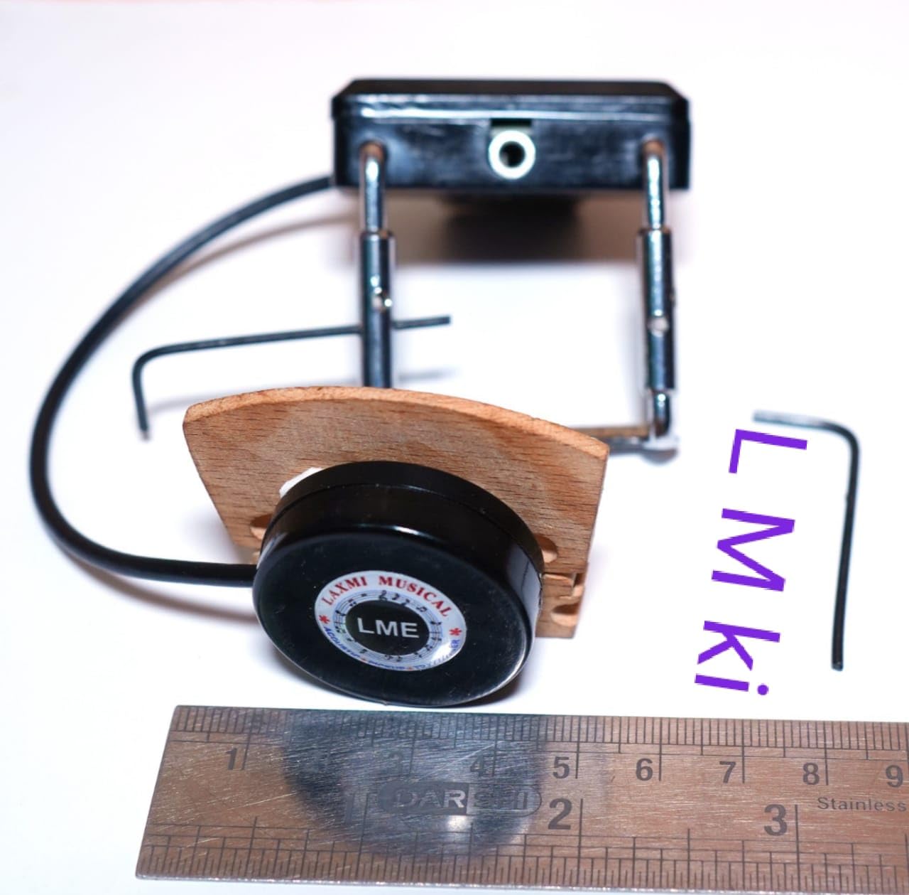 LME Laxmi Musical Electronics - Violin-PIEZO Pickup for Acoustic with Volume Adjustment in Pickup Cable (10.F.T) 3.METRE Cable - Image 4 thumbnail
