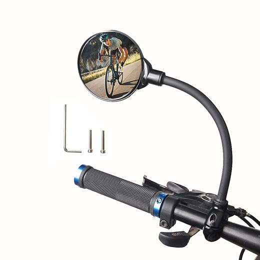 RUTVEING Bike Mirrors Adjustable Bicycle Mirrors for Handlebar End, Rotatable Mirror Universal with Wide Angle View Mirrors for Mountain Road Bike …