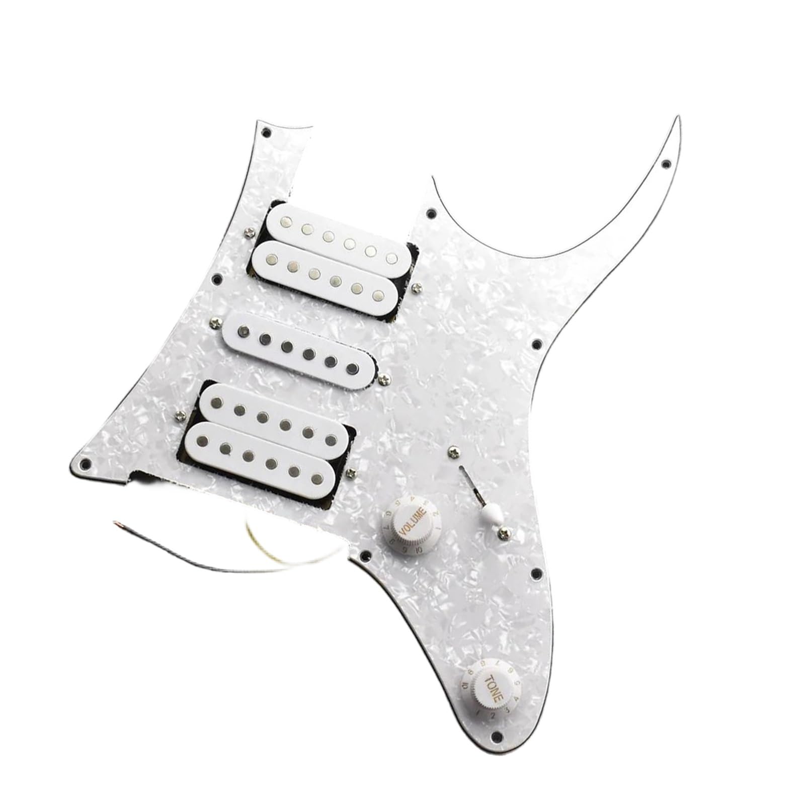HSH Przewodowa Maskownica Do Gitary Elektrycznej Z Ceramicznym Przetwornikiem Humbucker Pickguard Do Gitary Elektrycznej(White)
