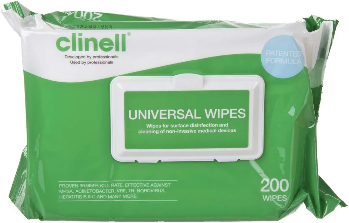 Clinell Universal Wipes (200 wipes) per pack