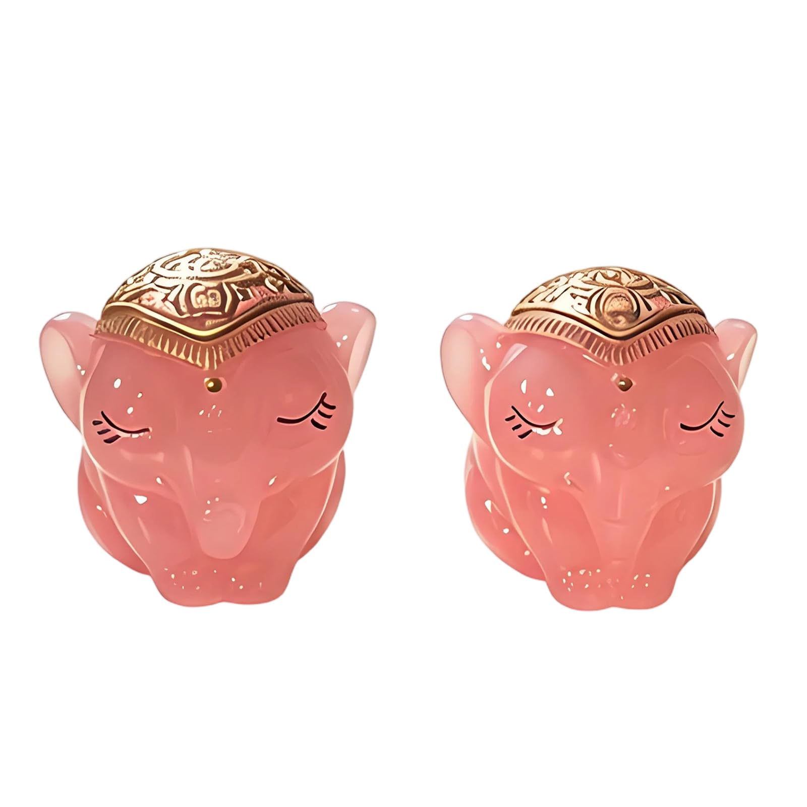 Whoasyst Lovely Miniature Elephant Sculpture Sturdy Resin Materials Workplace Desk Decor Ideal for Bookshelf and Living Room Accent Elephant Statue Decoration