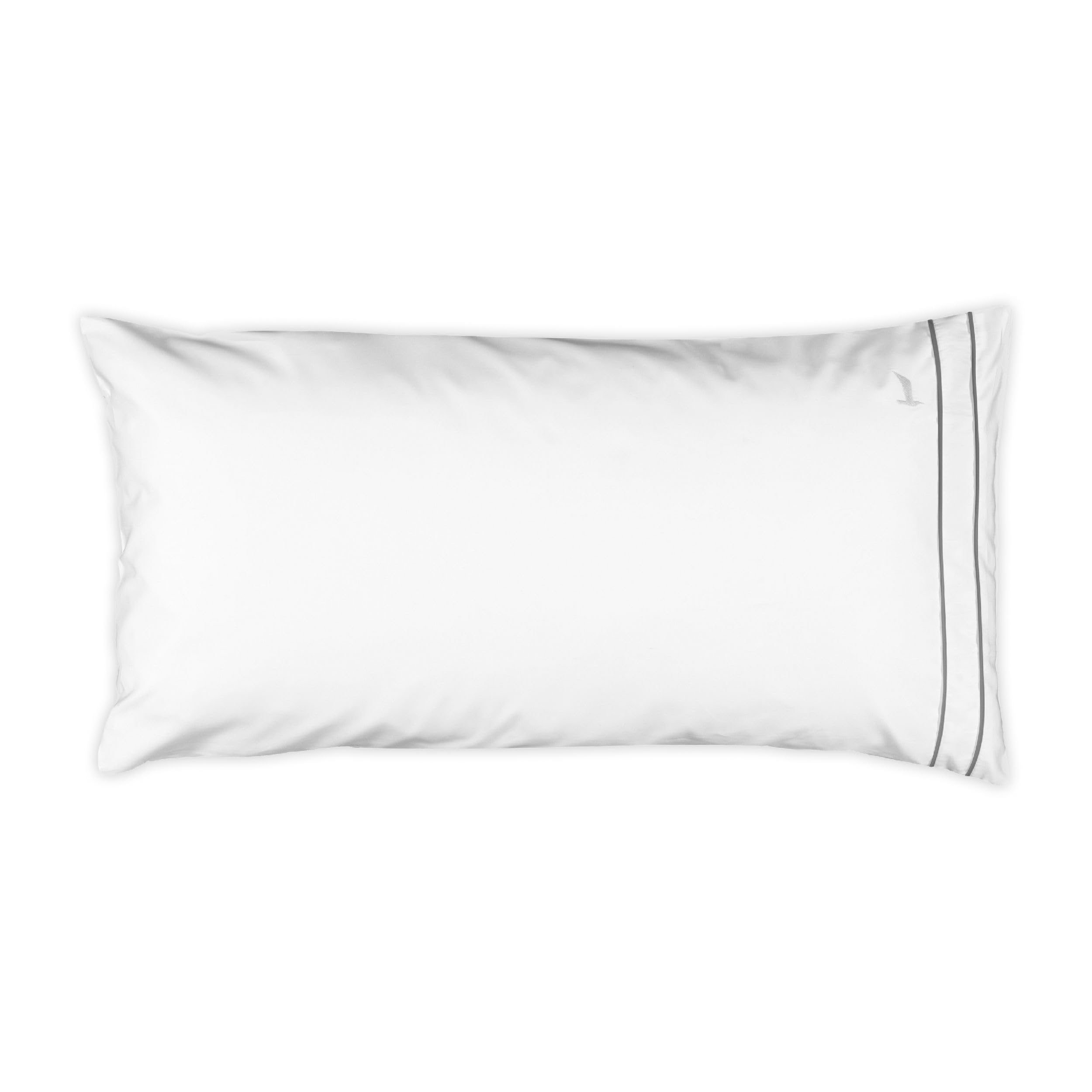 Taie d'oreiller de 80 x 40 cm MÖVE Noblesse coton pour des nuits douces en blanc gris