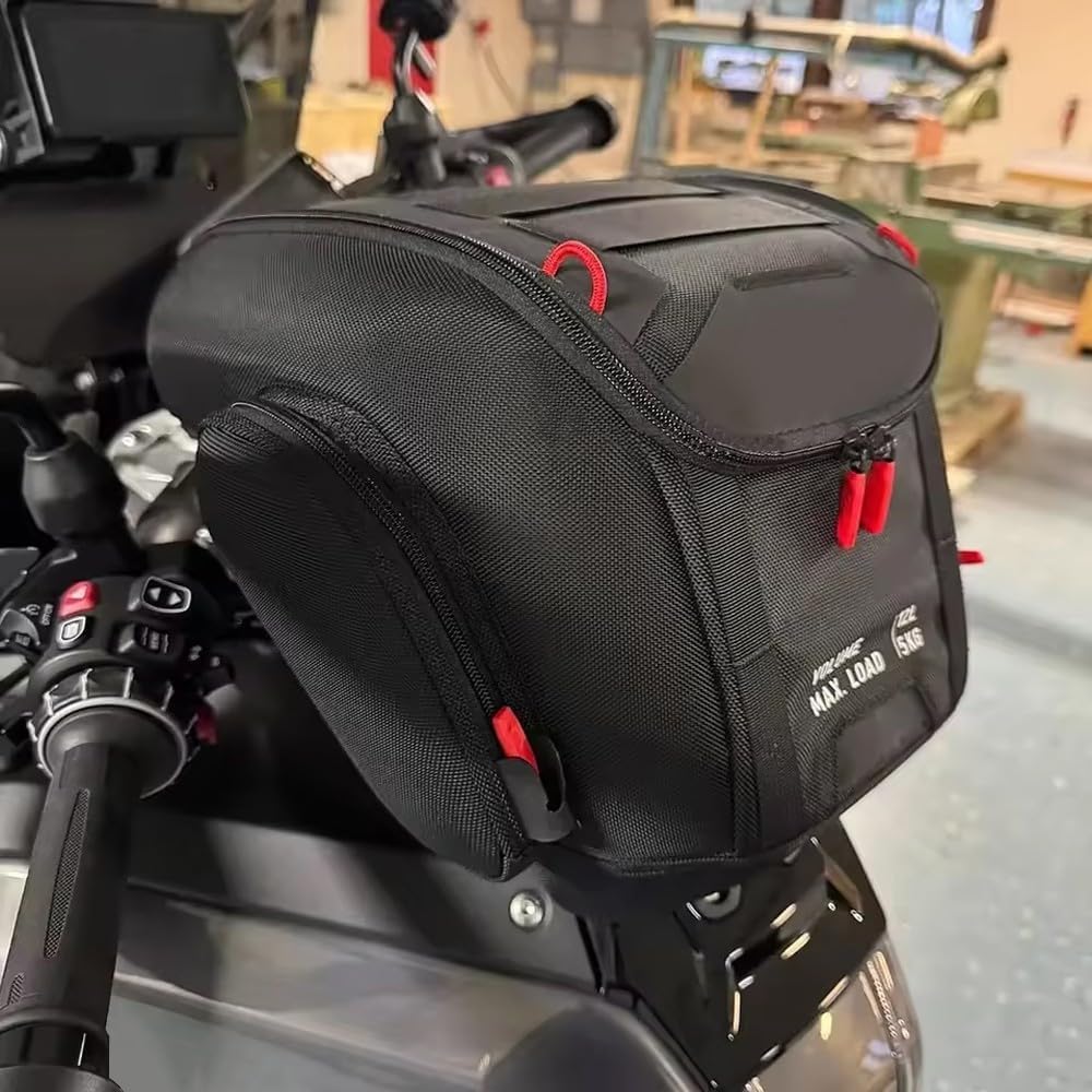 Motorcycle 12L Waterproof Fuel Tank Bag Fits for BMW R1300GS Adventure R1300 GS ADV 2024 2025 Front Portable Tool Backpack Black Nylon Travel Luggage Storage Bag Quick Lock Kit