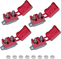 BFXM 30A Auto Reset Circuit Breaker Stud Type with Waterproof Cover, 12V-24V DC 4 Pack for RV Marine Boat Car Engines