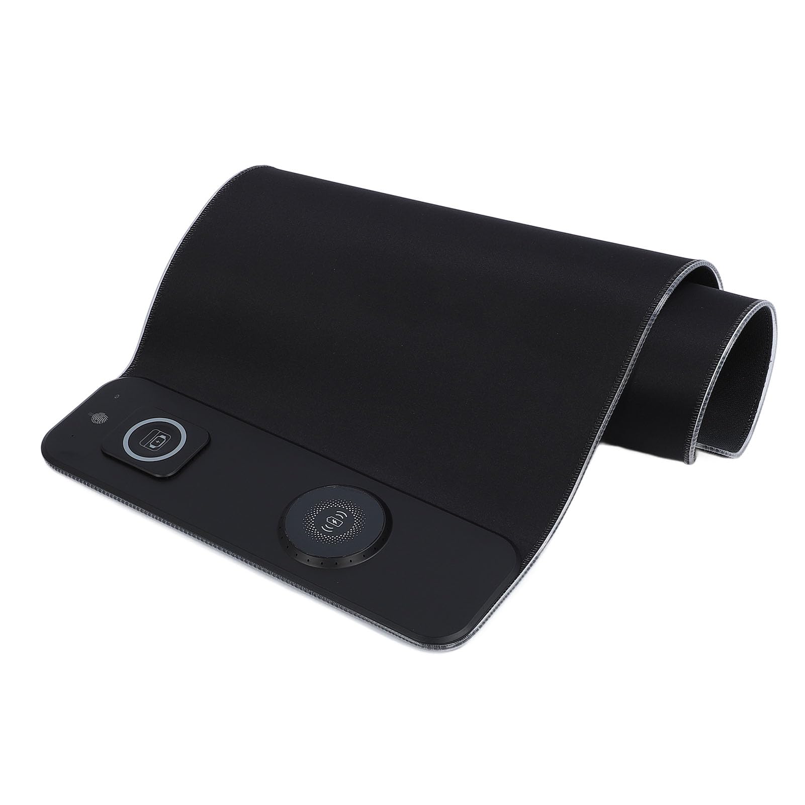 Tappetino per Mouse da Gioco RGB con Ricarica Wireless da 15 W, Antiscivolo, Grande, per PC Portatile con Luce LED, per IOS Serie per Appassionati di Giochi 31,5 X 11,81 X 0,16 Pollici