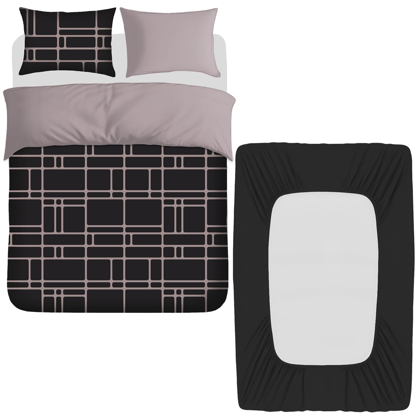 Grace - Duvet Cover Set - Double - Grey