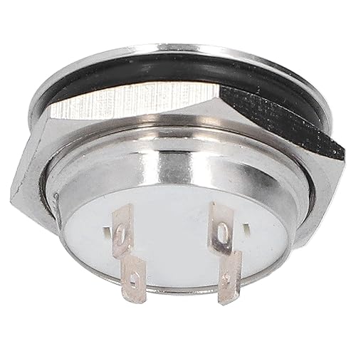Miniatura 6 de Interruptor de botón momentáneo, reinicio automático de metal, ultra delgado con LED de 0.748 in, botón táctil corto, interruptor de tacto