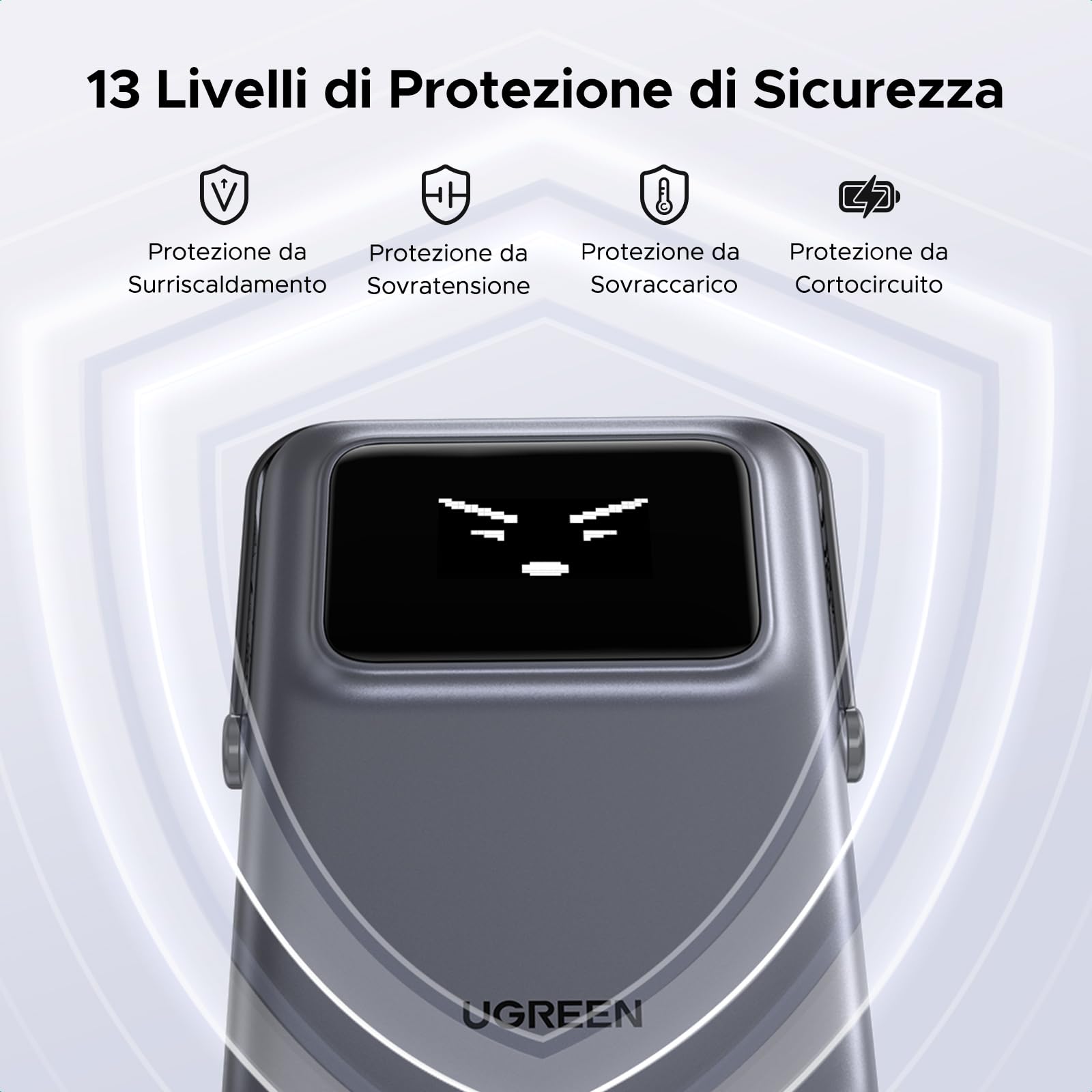 UGREEN Uno Power Bank Magnetico 10000mAh, Caricatore Portatile PD 20W con Cavo USB C, Display e Supporto, Compatibile con iPhone 17 Pro Max Air/16/15/14/13/12 Mini Plus Pro Max(Nero)