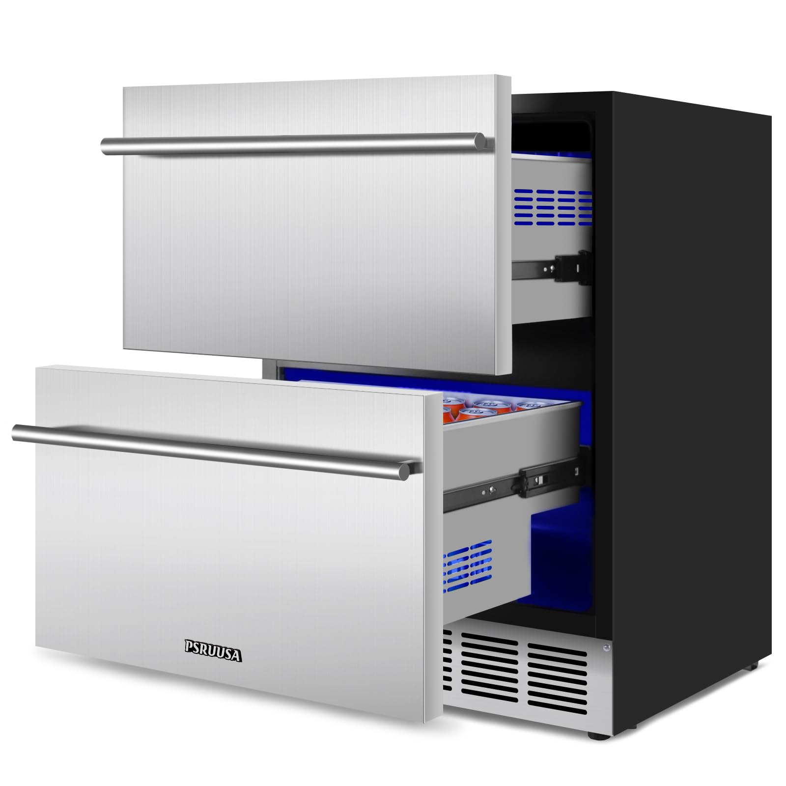 Psruusa B150E-DW Beverage Cooler Stainless Steel