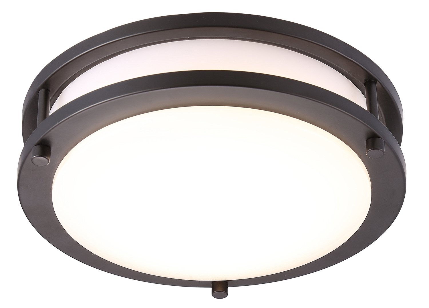 CLOUDY BAYLED Flush Mount Ceiling Light,10 inch,17W(120W Equivalent) Dimmable 1150lm,3000K Warm White,Oil Rubbed Bronze Round Lighting Fixture for Kitchen,Hallway,Bathroom,Stairwell