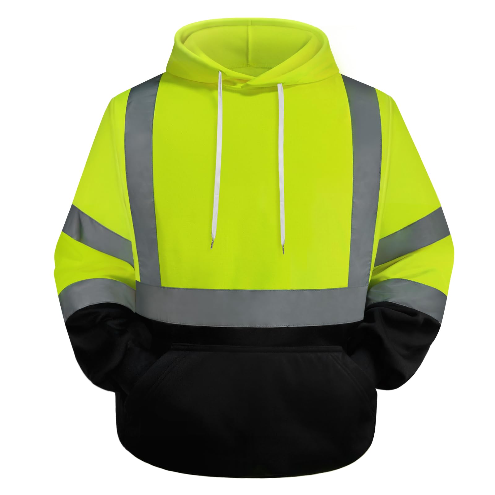 TCCFCCT Construction Jackets for Men Women Class 3 High Visibility Reflective Hoodie for Men, Hi Vis Hoodies for Men Safety, Surveyors, Durable with