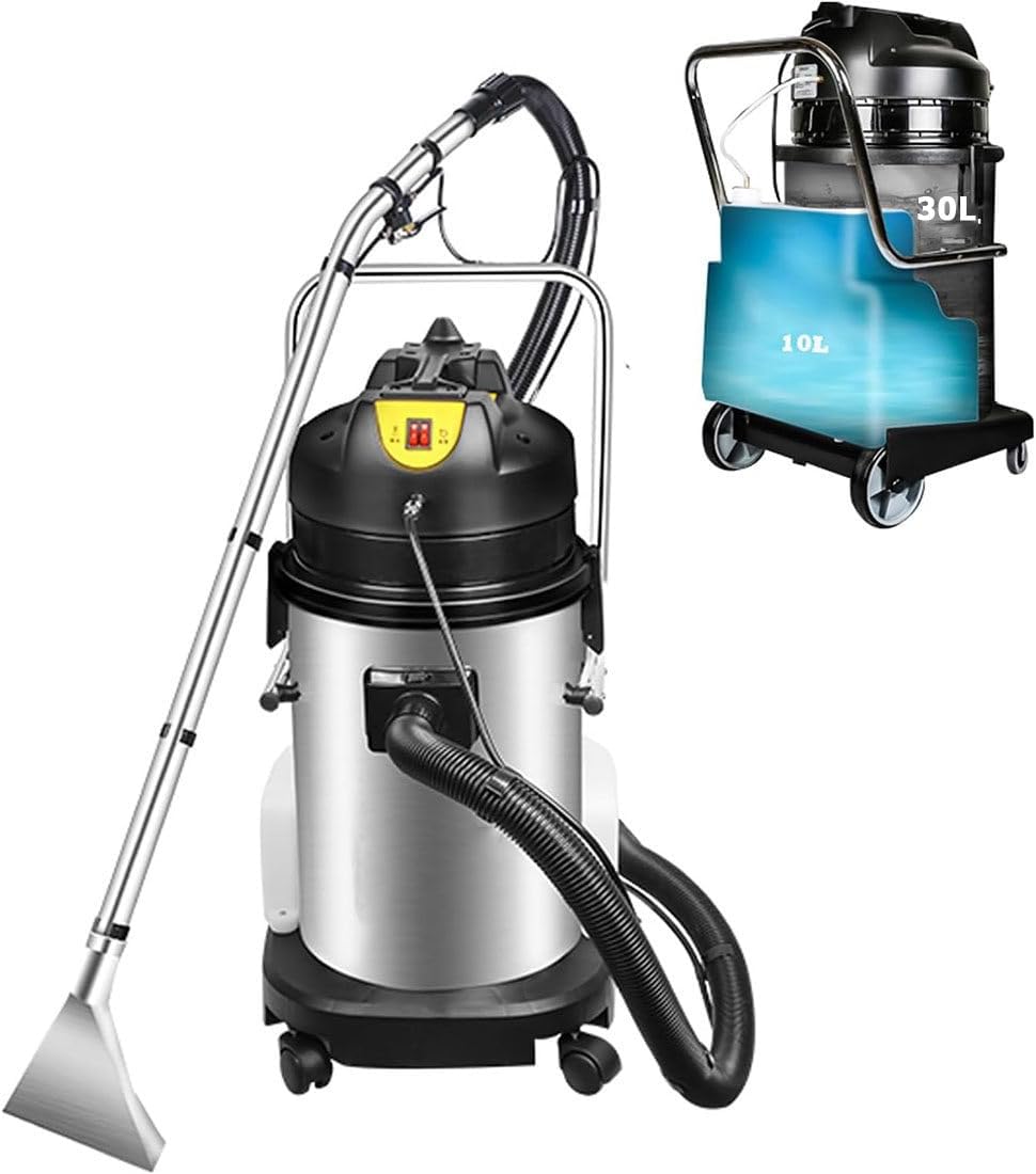 Carpet Sofa Cleaner Machine,Professional Wet Dry Vacuum Extractor,3 in 1 Multi Purpose Carpet Spraying Washing Machine with 7mlong Cord and Wheels,For Hotel Restaurant Shop 30L