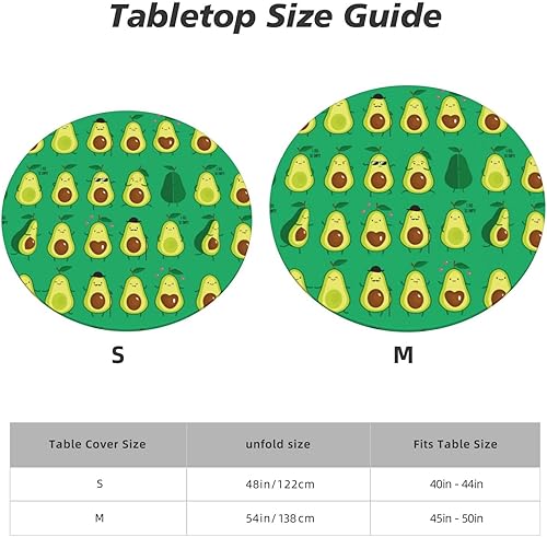 Vista 96 de Famame Beautiful Bloom - Mantel redondo ajustable con borde elástico, impermeable, con borde elástico, para interiores y exteriores, se adapta a