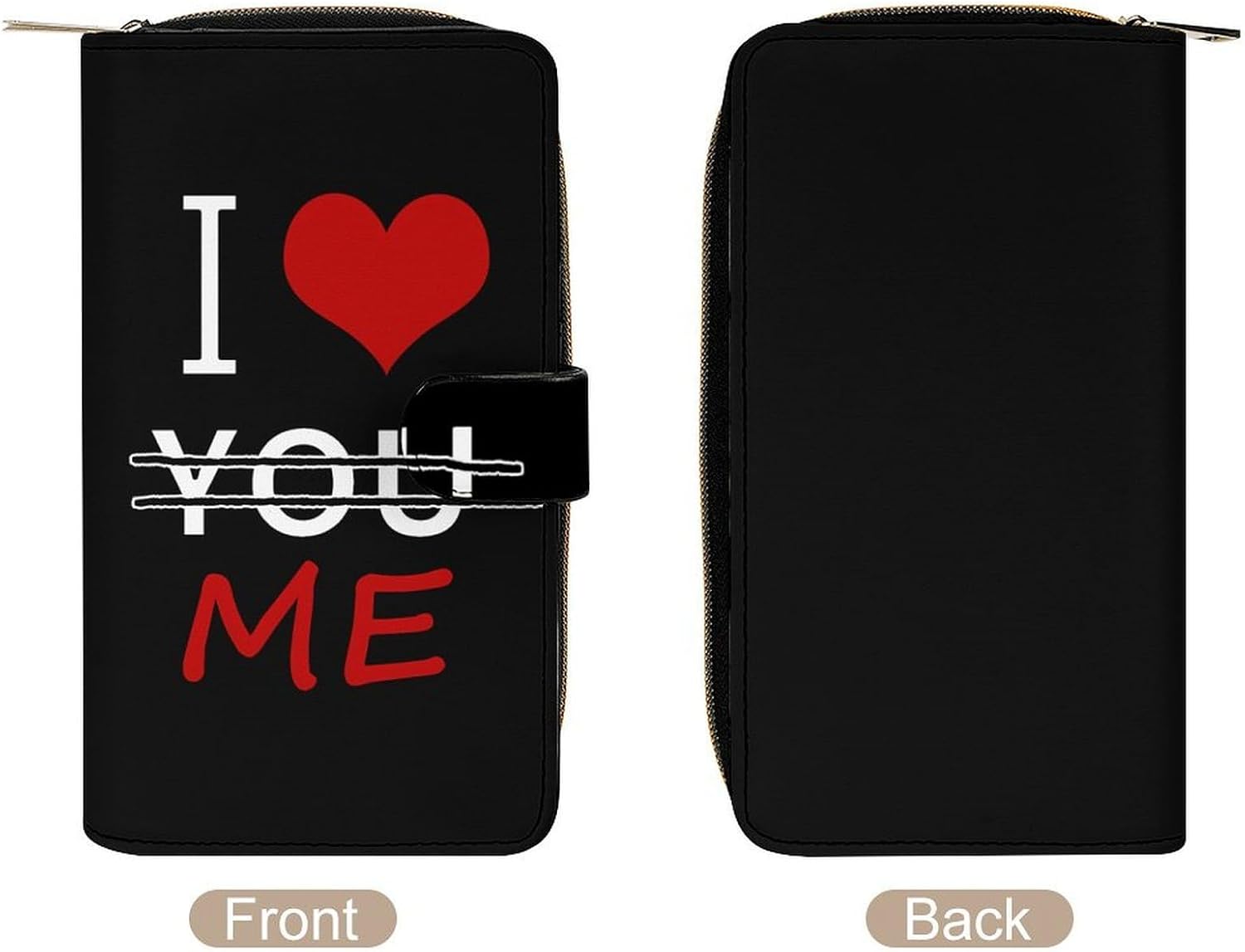 I Love Me Women's Long Wallets Leather Purse Fold Clutch Credit Card Holder