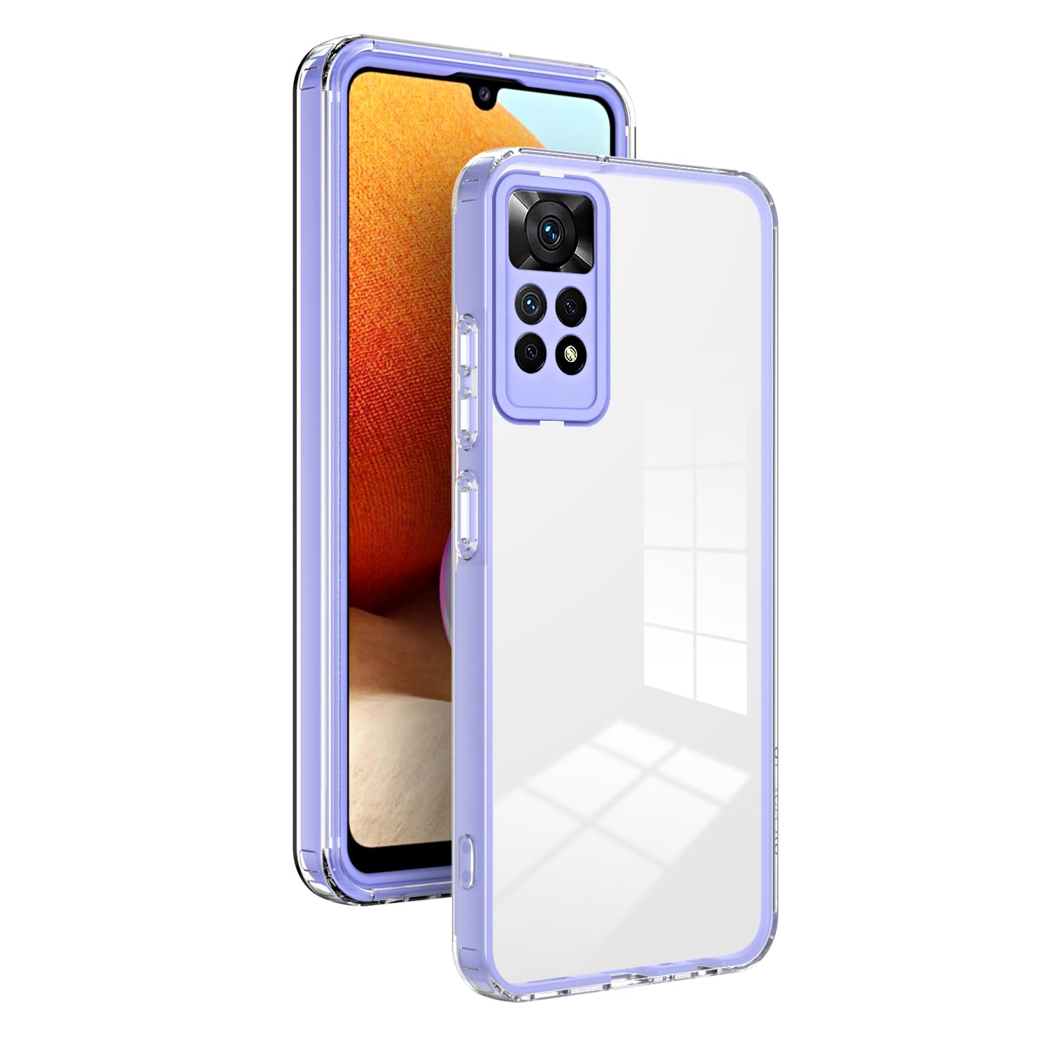 Custodia Trasparente XINYEXIN Per Xiaomi Redmi Note 12 4G – Bordo Colorato E Antiurto – Bianco
