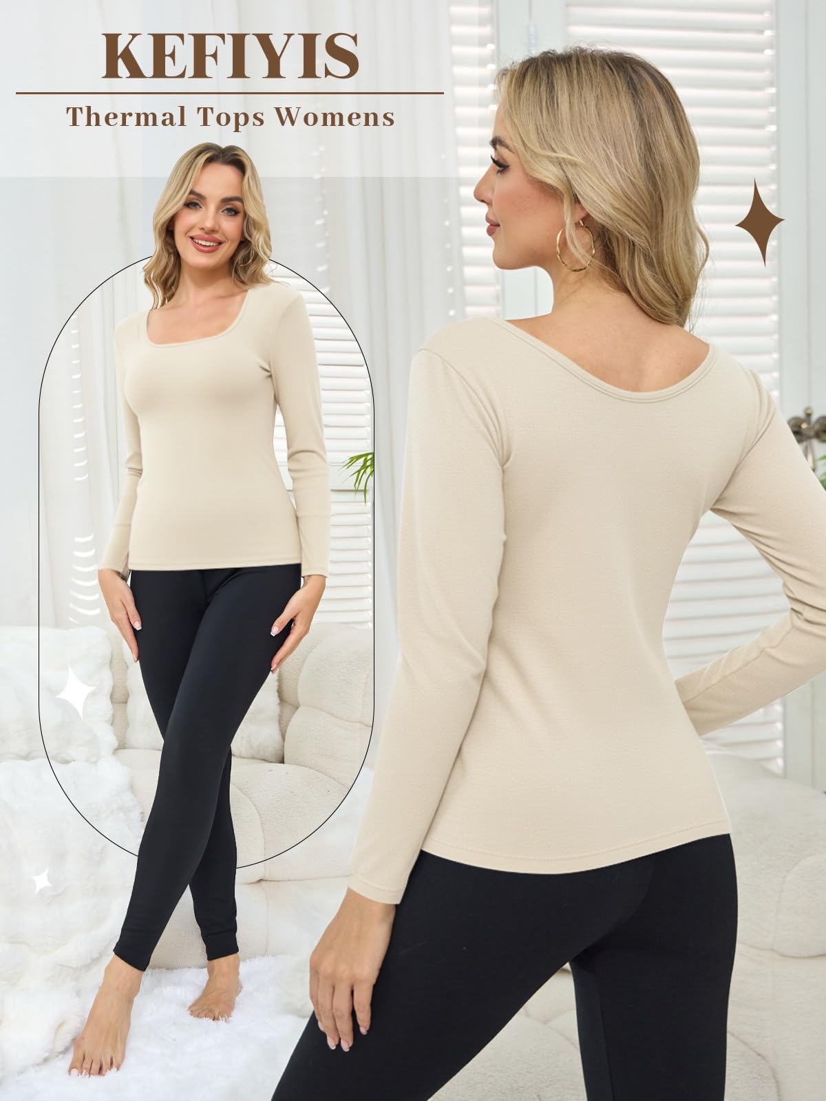 Top termico da donna a maniche lunghe biancheria intima termica da donna elasticità camicia termica invernale calda strati di base