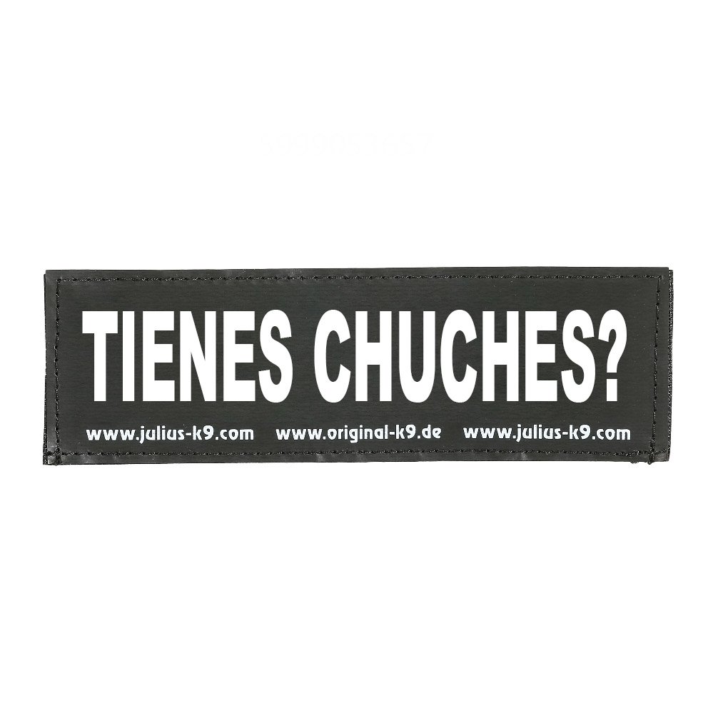 Interchangeable Patches, 1 pair, TIENES CHUCHES?, Size: Small, Black