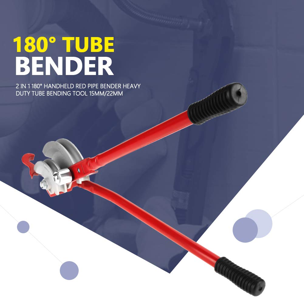 lyrlody Dobladora Manual de Tubos con Trinquete, Herramienta para Tubos de 15mm y 22mm, para Tubos de Cobre y Aluminio